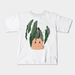 Cute Begonia plant Kids T-Shirt